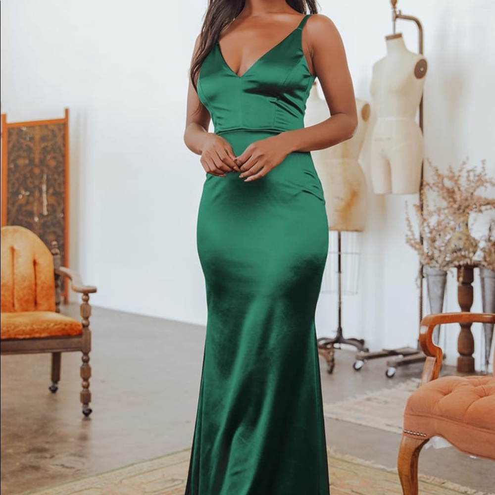 Green lulu’s maxi dress